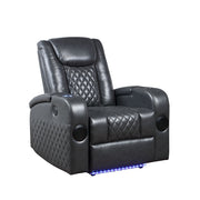 Alair 35"W Upholstered Power Motion Recliner with Bluetooth Speaker & Cooling Cup Holder