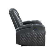 Alair 35"W Upholstered Power Motion Recliner with Bluetooth Speaker & Cooling Cup Holder
