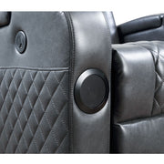 Alair 35"W Upholstered Power Motion Recliner with Bluetooth Speaker & Cooling Cup Holder