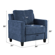 Horatio Chair - Navy Chenille