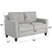 Horatio Loveseat - Taupe Chenille