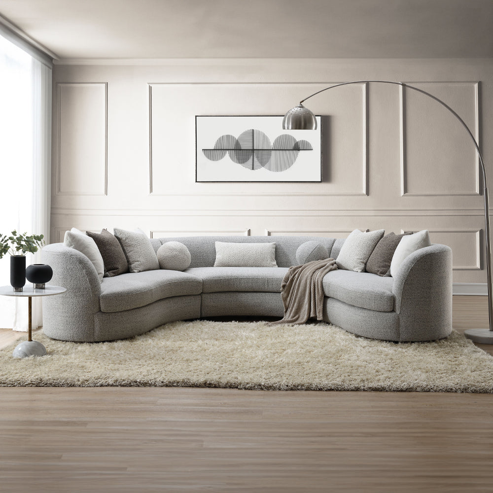 Sofá seccional Ivria con 9 almohadas