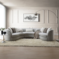 Sofá seccional Ivria con 9 almohadas