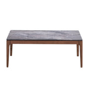 Mesa de centro Bevis de madera maciza de 47" de largo