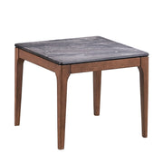 Mesa auxiliar de madera maciza Bevis de 24" de largo