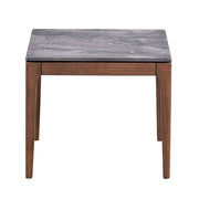 Mesa auxiliar de madera maciza Bevis de 24" de largo
