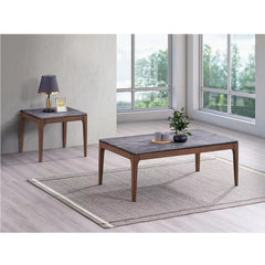 Mesa auxiliar de madera maciza Bevis de 24" de largo