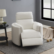 Sillón reclinable tapizado con mecanismo giratorio de Sagen