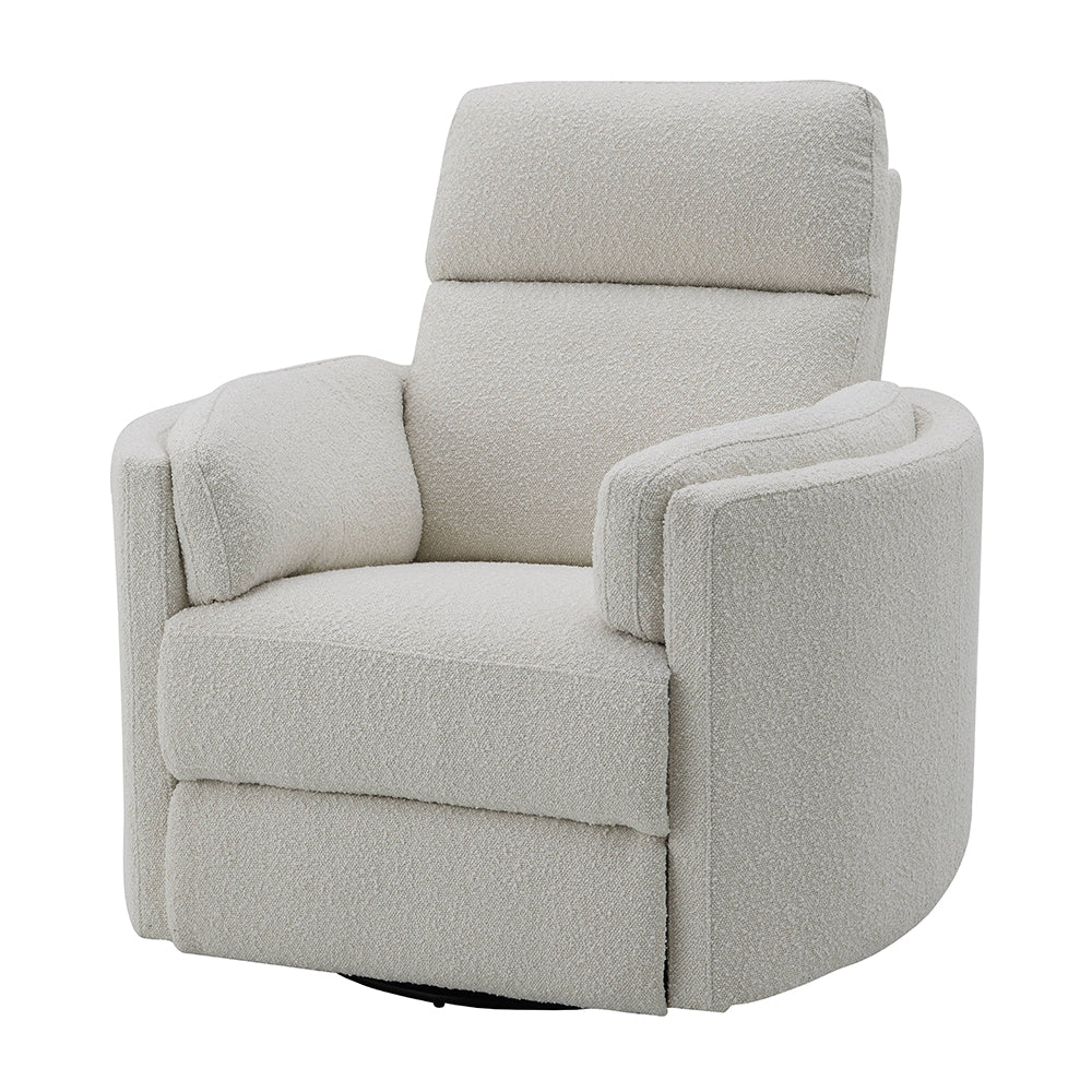 Sillón reclinable tapizado con mecanismo giratorio de Sagen