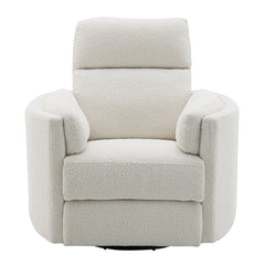 Sillón reclinable tapizado con mecanismo giratorio de Sagen