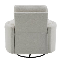 Sillón reclinable tapizado con mecanismo giratorio de Sagen