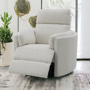 Sillón reclinable tapizado con mecanismo giratorio de Sagen