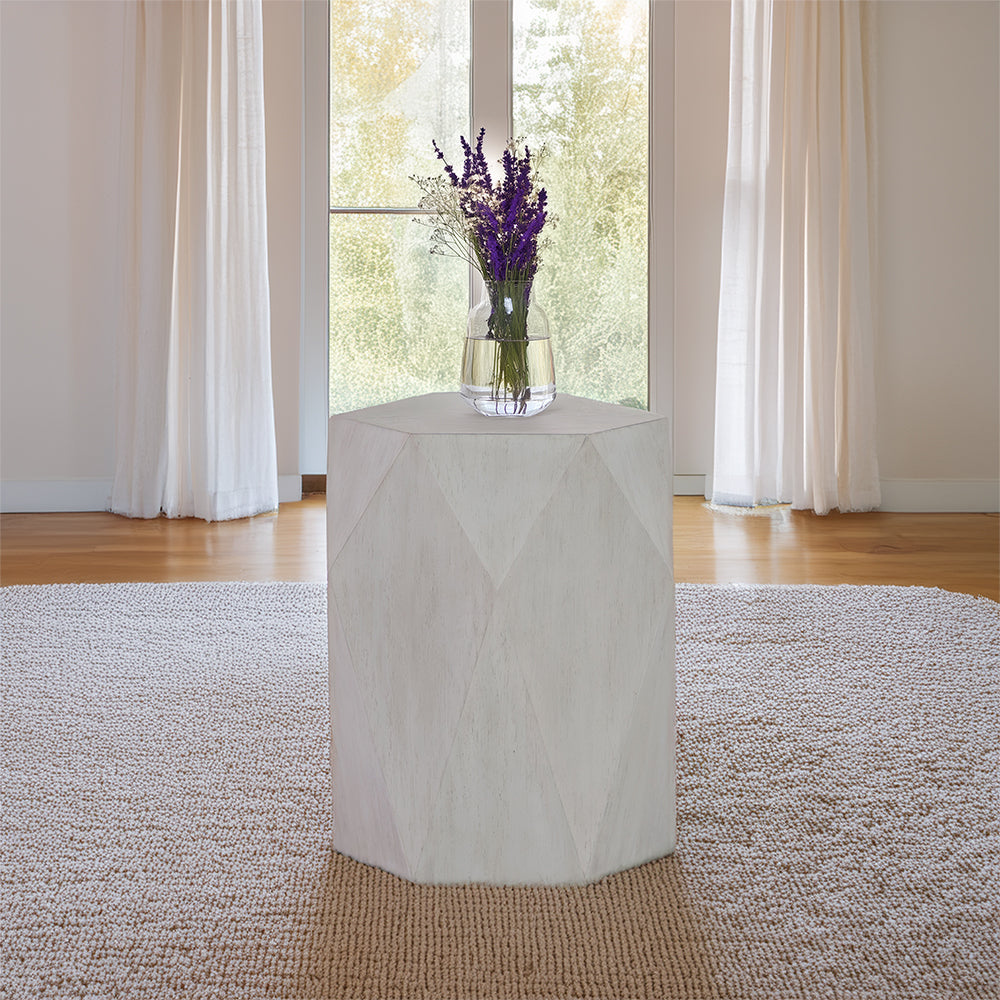 Hanniel END TABLE - Antique White