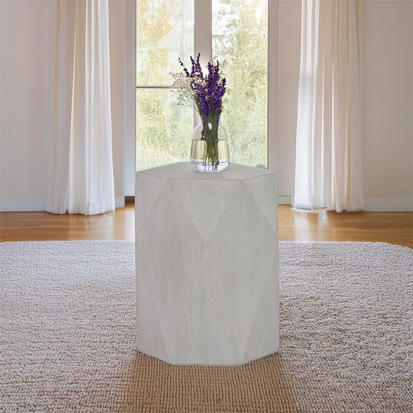 Hanniel END TABLE - Antique White