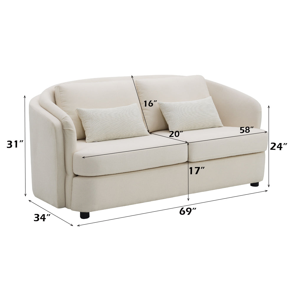 Mariko Loveseat w/2 Pillows