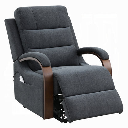 Kayla Power Recliner w/Lift & Heating & Massage - Gray Chenille