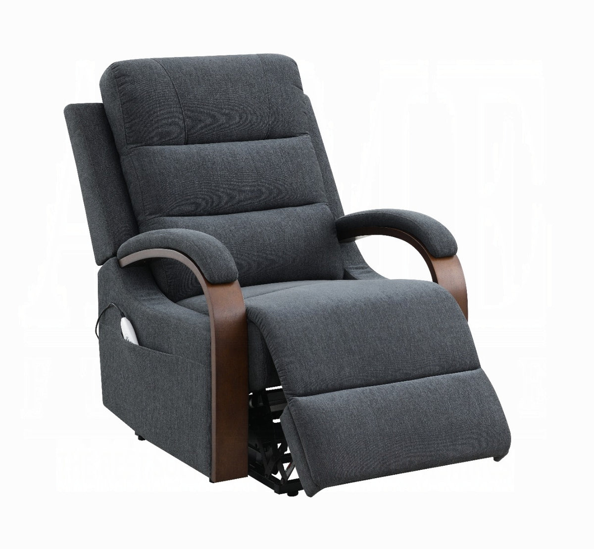 Kayla Power Recliner w/Lift & Heating & Massage - Gray Chenille