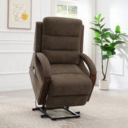 Kayla Power Recliner w/Lift & Heating & Massage - Chocolate Chenille