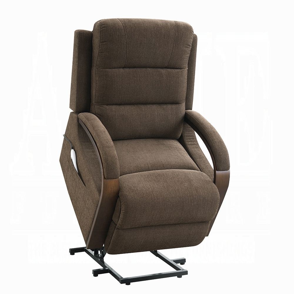 Kayla Power Recliner w/Lift & Heating & Massage - Chocolate Chenille