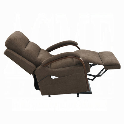 Kayla Power Recliner w/Lift & Heating & Massage - Chocolate Chenille