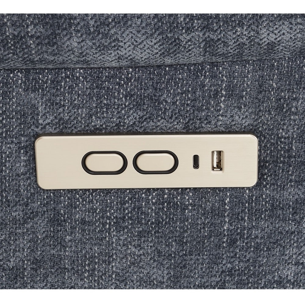 Sillón reclinable eléctrico Omarion de terciopelo de 94 cm con elevación, calefacción y masaje