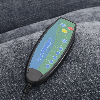 Sillón reclinable eléctrico Omarion de terciopelo de 94 cm con elevación, calefacción y masaje