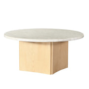 Mesa de centro Qwin de 99 cm de diámetro con cubierta de mármol