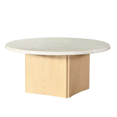 Mesa de centro Qwin de 99 cm de diámetro con cubierta de mármol