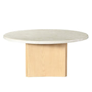Mesa de centro Qwin de 99 cm de diámetro con cubierta de mármol