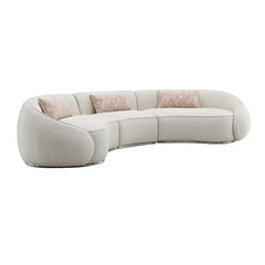 Sofá seccional Sahara Boucle con 3 almohadas