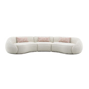 Sofá seccional Sahara Boucle con 3 almohadas