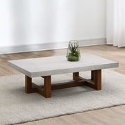 Mesa de centro rectangular Keven de 14" de alto