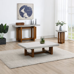 Mesa de centro rectangular Keven de 14" de alto