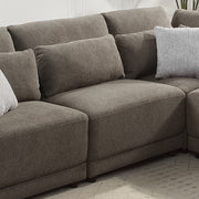 Sillón modular tapizado Rylie sin brazos y con almohada