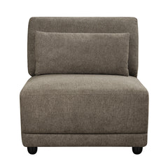 Sillón modular tapizado Rylie sin brazos y con almohada