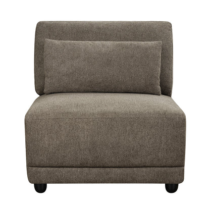 Rylie Upholstered Modular - Armless Chair with Pillow