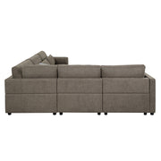 Sillón modular tapizado Rylie sin brazos y con almohada