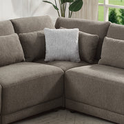 Reposabrazos modular tapizado Rylie - Cuña con 3 almohadas