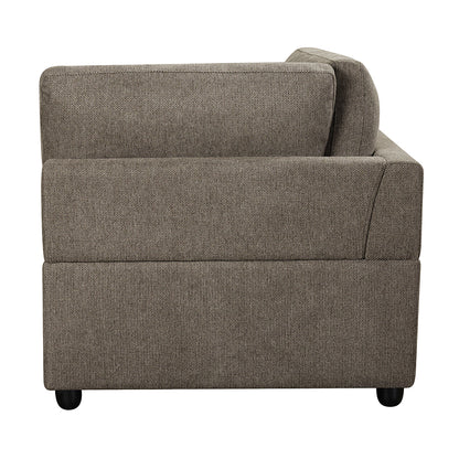 Reposabrazos modular tapizado Rylie - Cuña con 3 almohadas