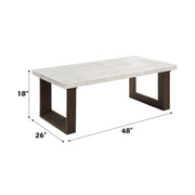 Edwyn Coffee Table w/Marble Top