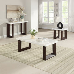 Edwyn Sofa Table w/Marble Top