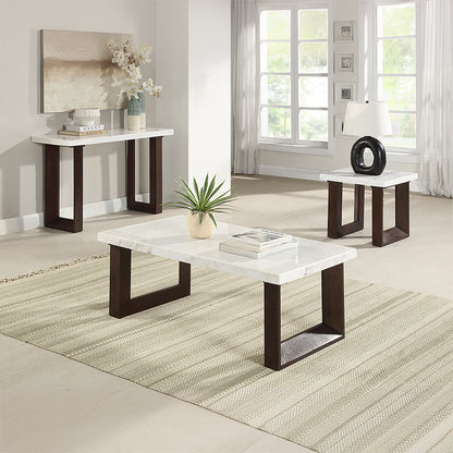 Edwyn Sofa Table w/Marble Top