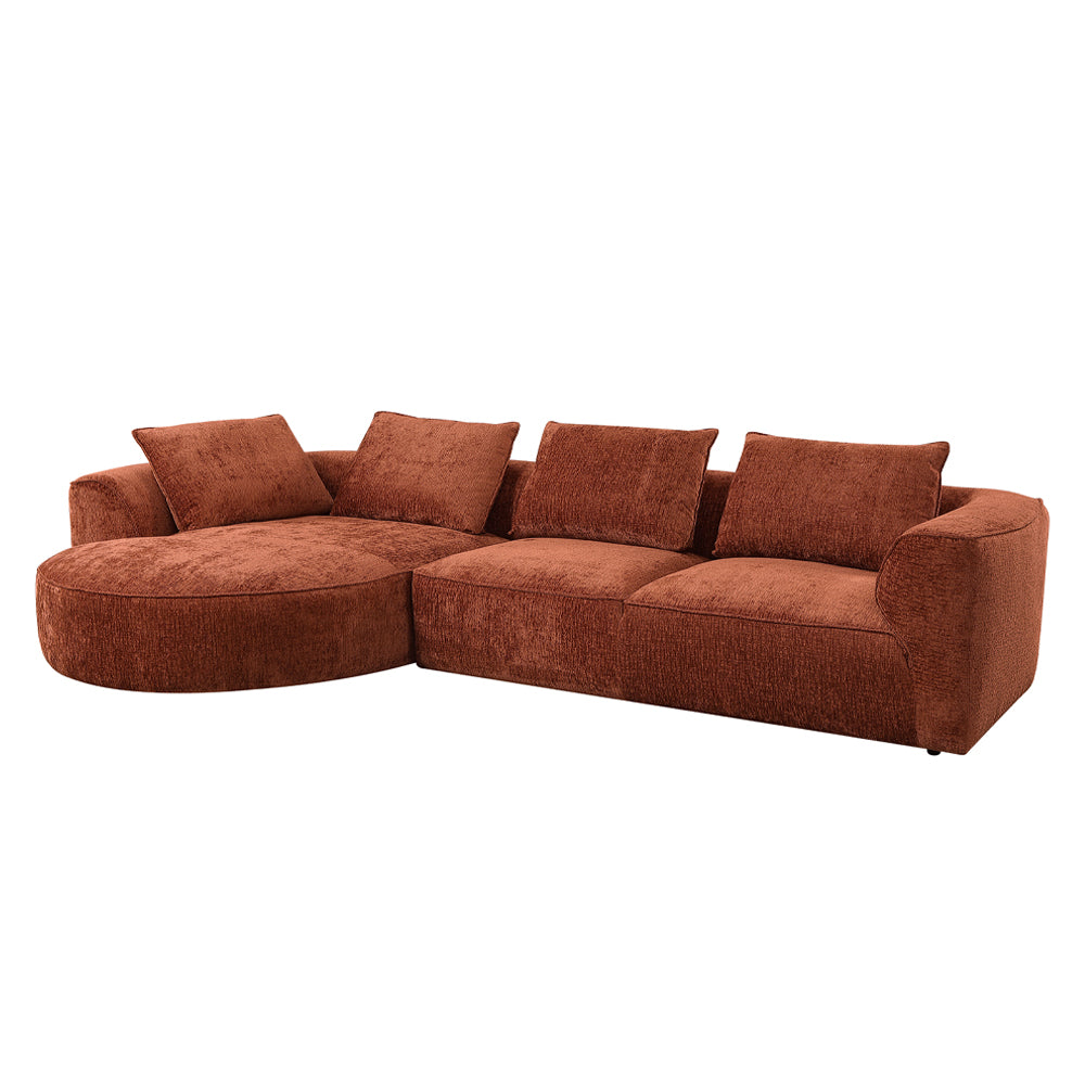 Sofá seccional Aceso de 136.61" de ancho con 4 almohadas