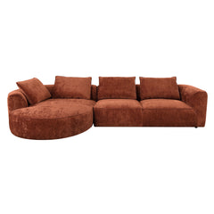 Sofá seccional Aceso de 136.61" de ancho con 4 almohadas