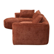 Sofá seccional Aceso de 136.61" de ancho con 4 almohadas