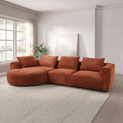 Sofá seccional Aceso de 136.61" de ancho con 4 almohadas