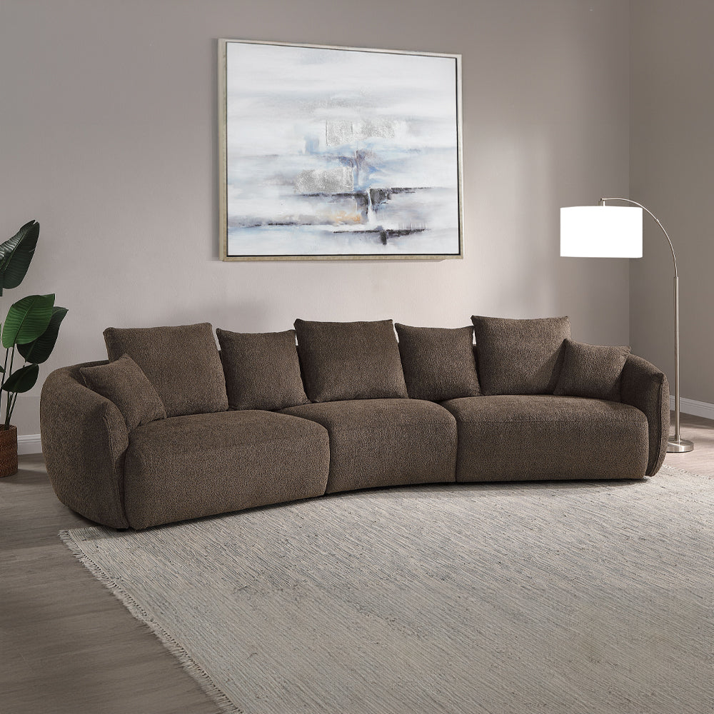 Sofá Bash de 145" de ancho con 7 almohadas