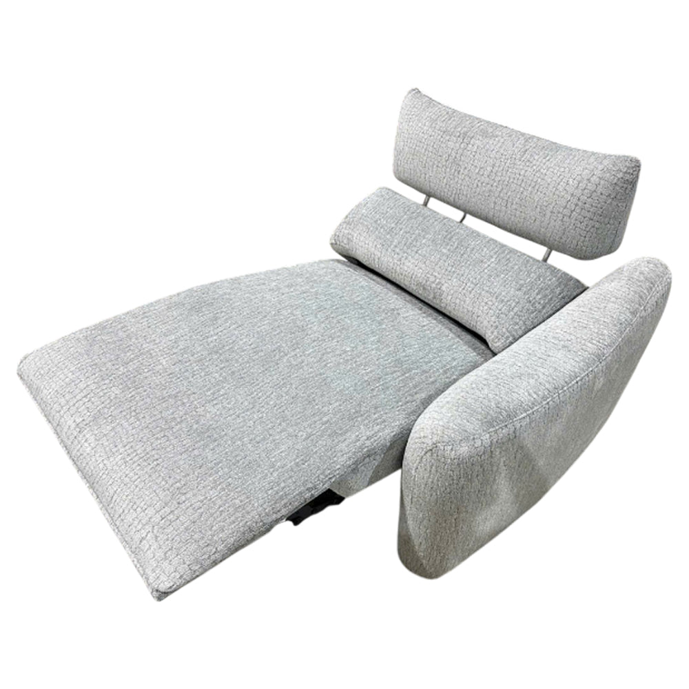 Fullar Modular Power Motion Recliner - Light Gary Chenille (42"W x 36"D x 37"H)