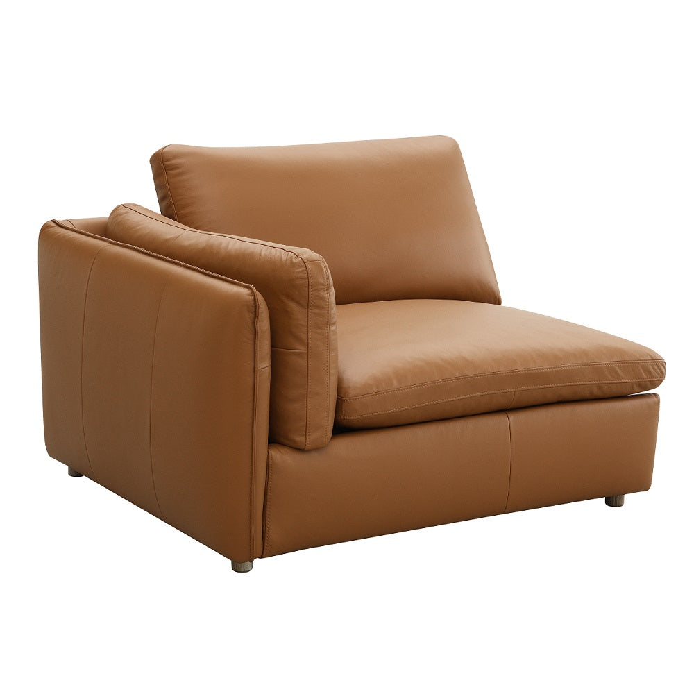 Sillón modular tapizado Brighton de 51" de largo con brazos de longitud media