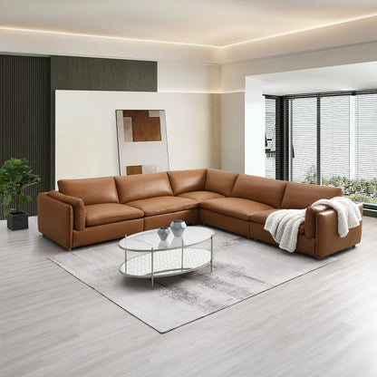 Sillón modular tapizado Brighton de 51" de largo con brazos de longitud media